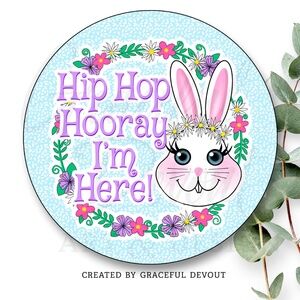 Hip Hop Hooray l'm Here! 2" (inches) Sticker (96ct.)  [GD140-96]